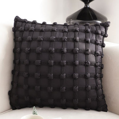 SOGA 45cm Black Medievalc style Puff Rivet Square Product Throw Pillow-2