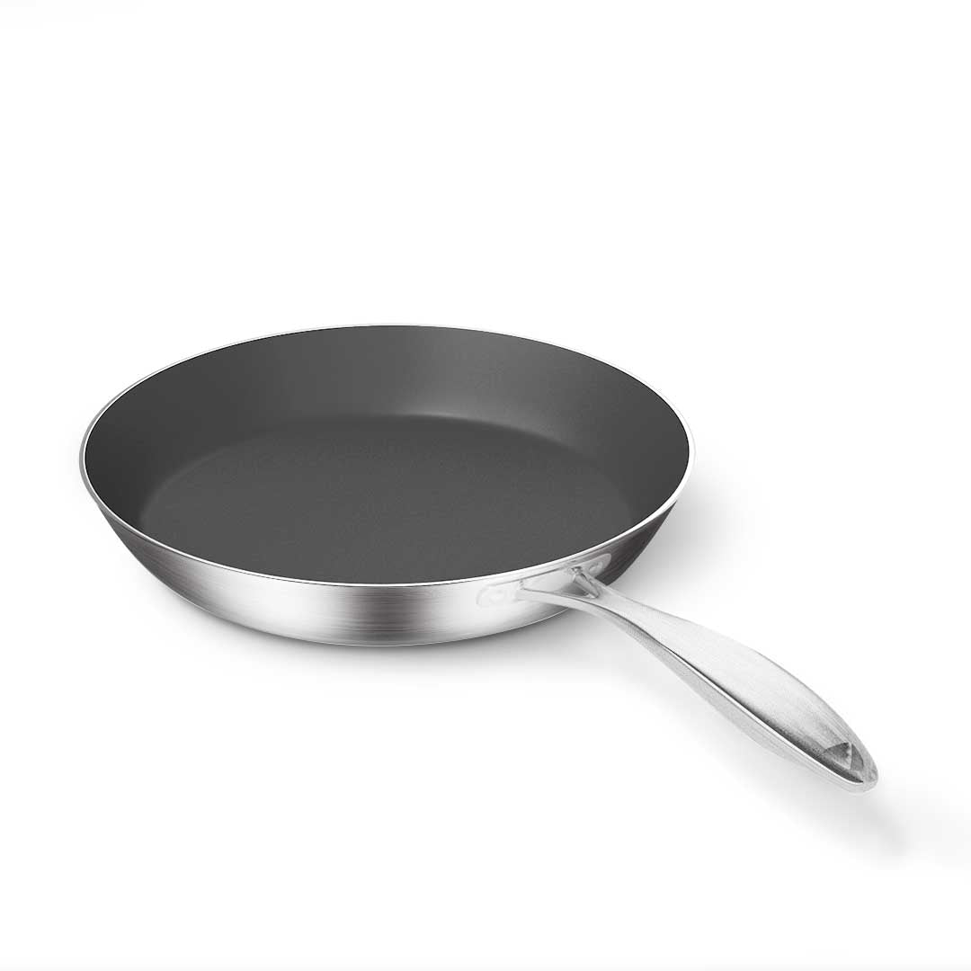 SOGA Stainless Steel Fry Pan 20cm 26cm Frying Pan Induction Non Stick Interior-3