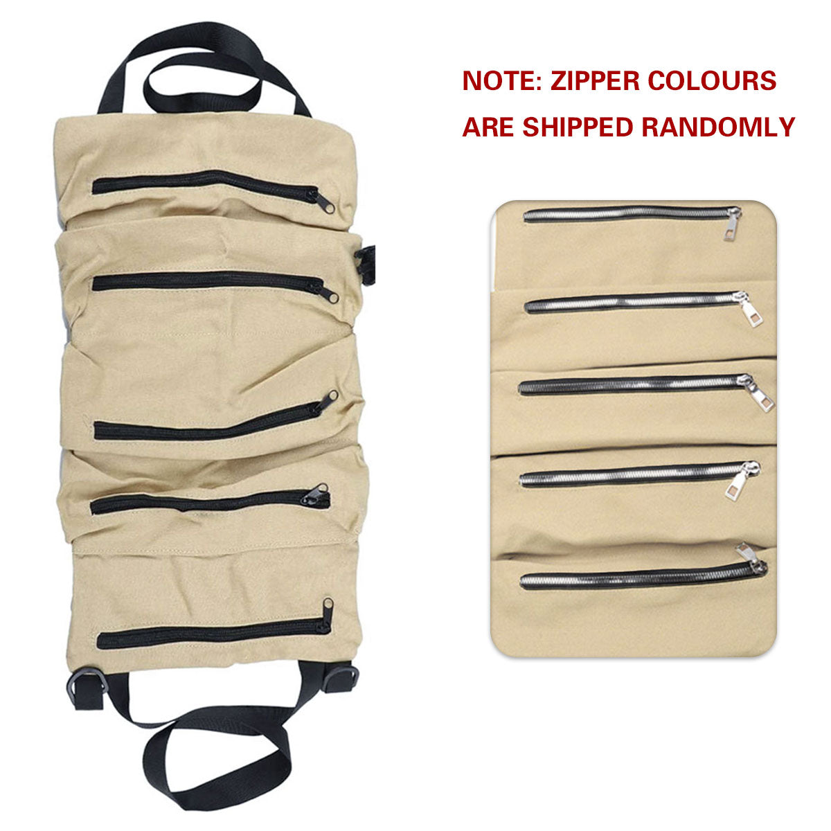 Multi-Purpose Tool Roll Up Bag Wrench Roll Pouch Hanging Tool Portable Organiser