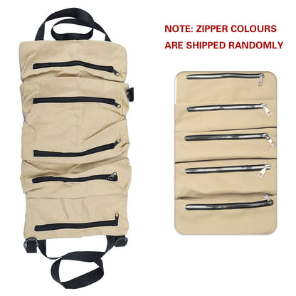 Multi-Purpose Tool Roll Up Bag Wrench Roll Pouch Hanging Tool Portable Organiser