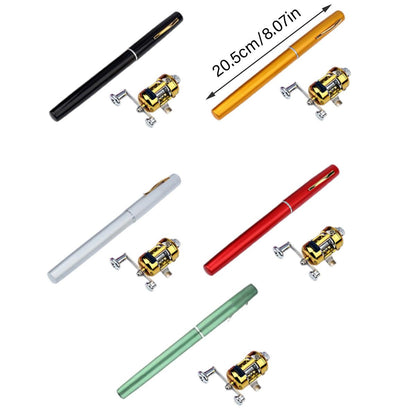 Mini Pen Fishing Rod Pocket Size Portable Telescopic Travel Fishing Pole Tool