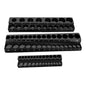 3PCS Socket Organiser Set with Strong Built-in Grip 1/4 3/8 1/2 Drive Tool Holders Wall Mountable