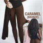 Sheer skin-tone base leggings integrated with fleece-lined tight one-crotch tights