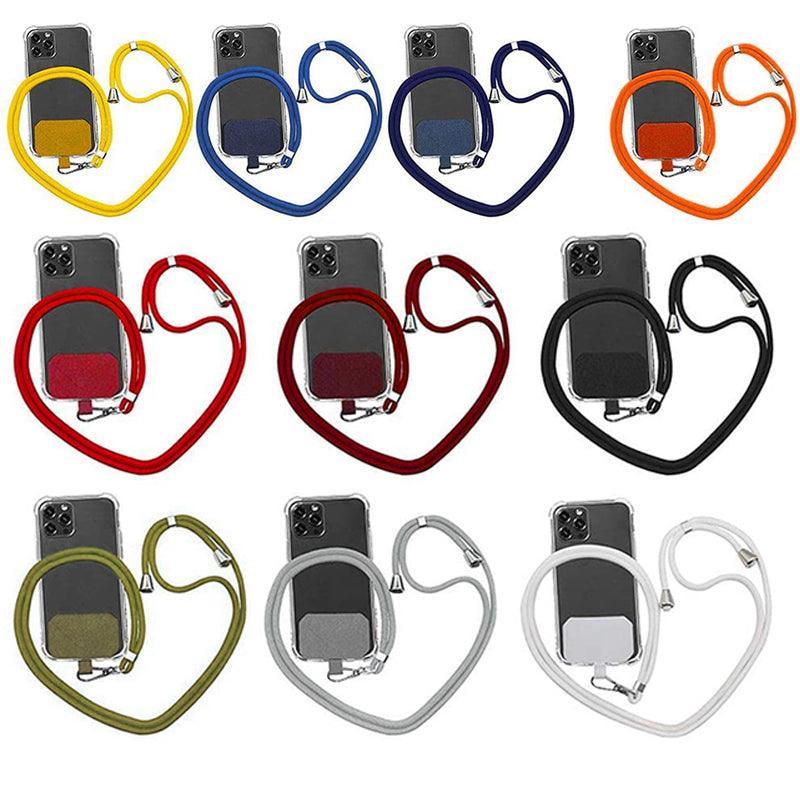 Adjustable Phone Lanyard with Patch for Most Cases Neck Strap Holder