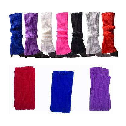 Knitted Leg Warmers Womens Ladies 80s Dance Disco Party Costume Yoga Fitness Socks