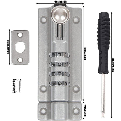 Waterproof Cipher Door Lock Heavy Duty Bolt Outdoor Security Anti Theft Catch