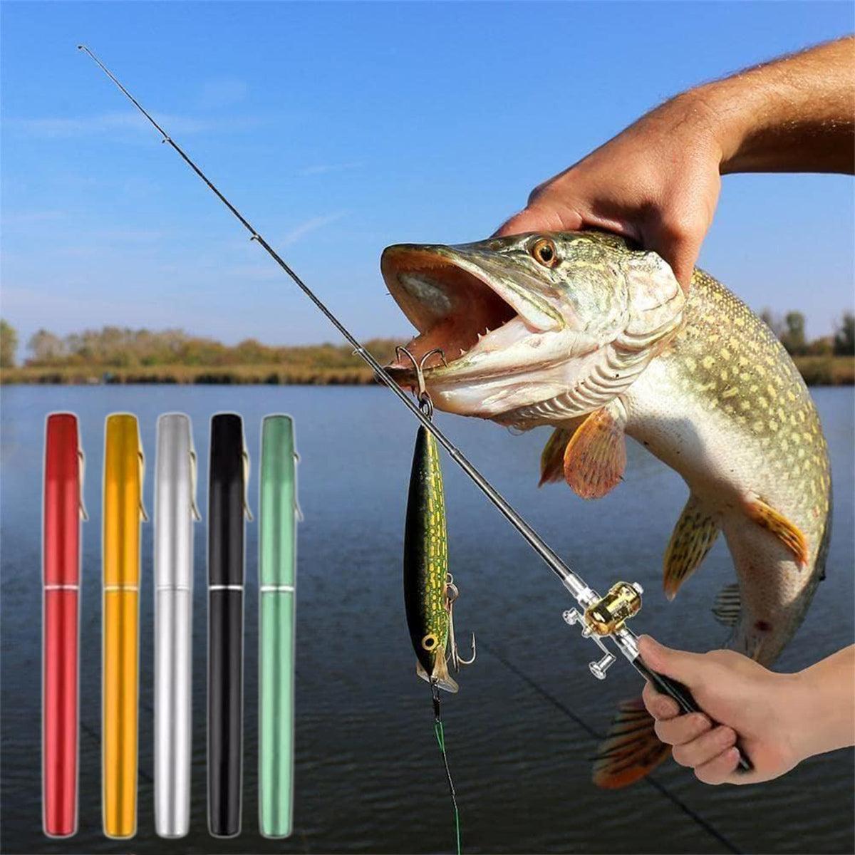 Mini Pen Fishing Rod Pocket Size Portable Telescopic Travel Fishing Pole Tool