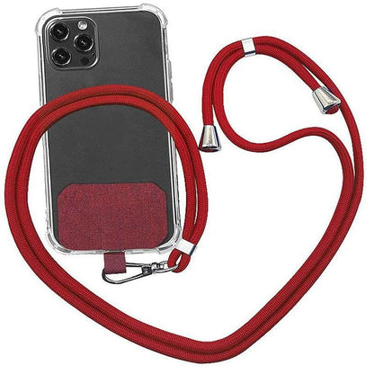 Adjustable Phone Lanyard with Patch for Most Cases Neck Strap Holder