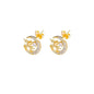 Silver Women Earrings Stud Crystal Cubic Zircon Dangle Wedding Gift