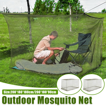 Outdoor Folding Bed Mosquito Net Army Green Summer for Travel Camping Hiking-0