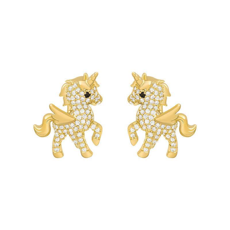 Silver Women Earrings Stud Crystal Cubic Zircon Dangle Wedding Gift
