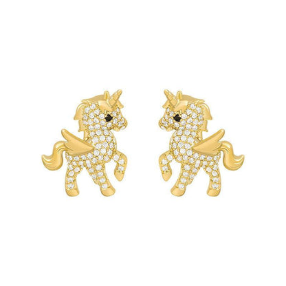 Silver Women Earrings Stud Crystal Cubic Zircon Dangle Wedding Gift