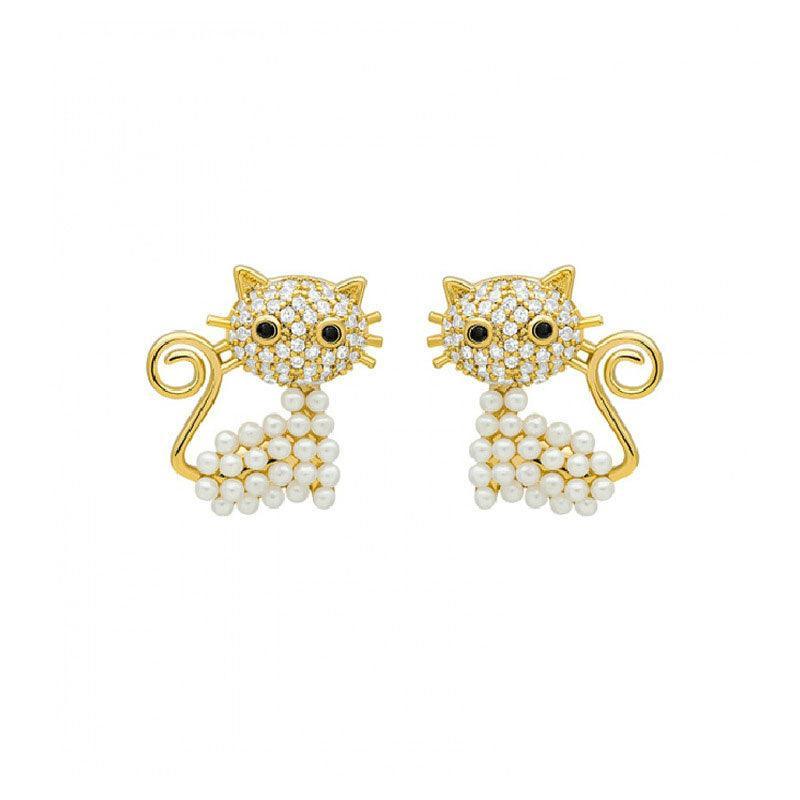 Silver Women Earrings Stud Crystal Cubic Zircon Dangle Wedding Gift