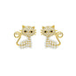 Silver Women Earrings Stud Crystal Cubic Zircon Dangle Wedding Gift
