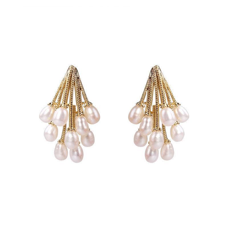 Silver Women Earrings Stud Crystal Cubic Zircon Dangle Wedding Gift