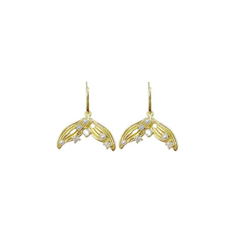 Silver Women Earrings Stud Crystal Cubic Zircon Dangle Wedding Gift