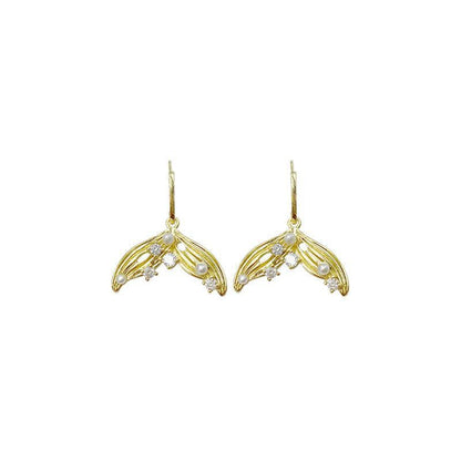Silver Women Earrings Stud Crystal Cubic Zircon Dangle Wedding Gift