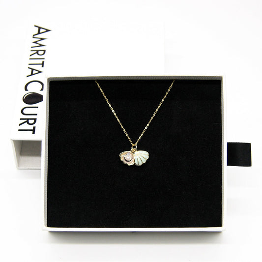 Green Shell Murano Aroma Necklace - Dreamy Lavender | Energy & Healing | Diffuse on the go | 925 Silver