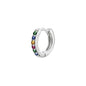 925 Sterling Silver Gold Rings Plated Cubic Crystal Cuff Huggie Hoop Earrings Au
