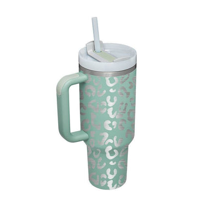 40 oz Insulated Stainless Steel Travel Mug with Handle & Straw (BPA-Free)-17