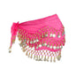 1X 3Rows Belly Dance Dancing Hip Scarf Belt Chain Skirt Golden Tone 98 Coin Bead-7