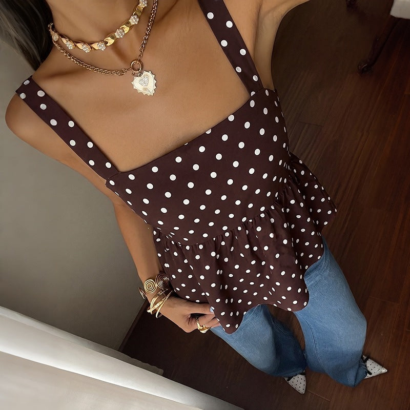 Wave point camisole vest for women