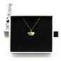 Green Shell Murano Aroma Necklace - Electric Lime | Energy & Healing | Diffuse on the go | 925 Silver