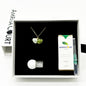 Green Shell Murano Aroma Necklace - Electric Lime | Energy & Healing | Diffuse on the go | 925 Silver