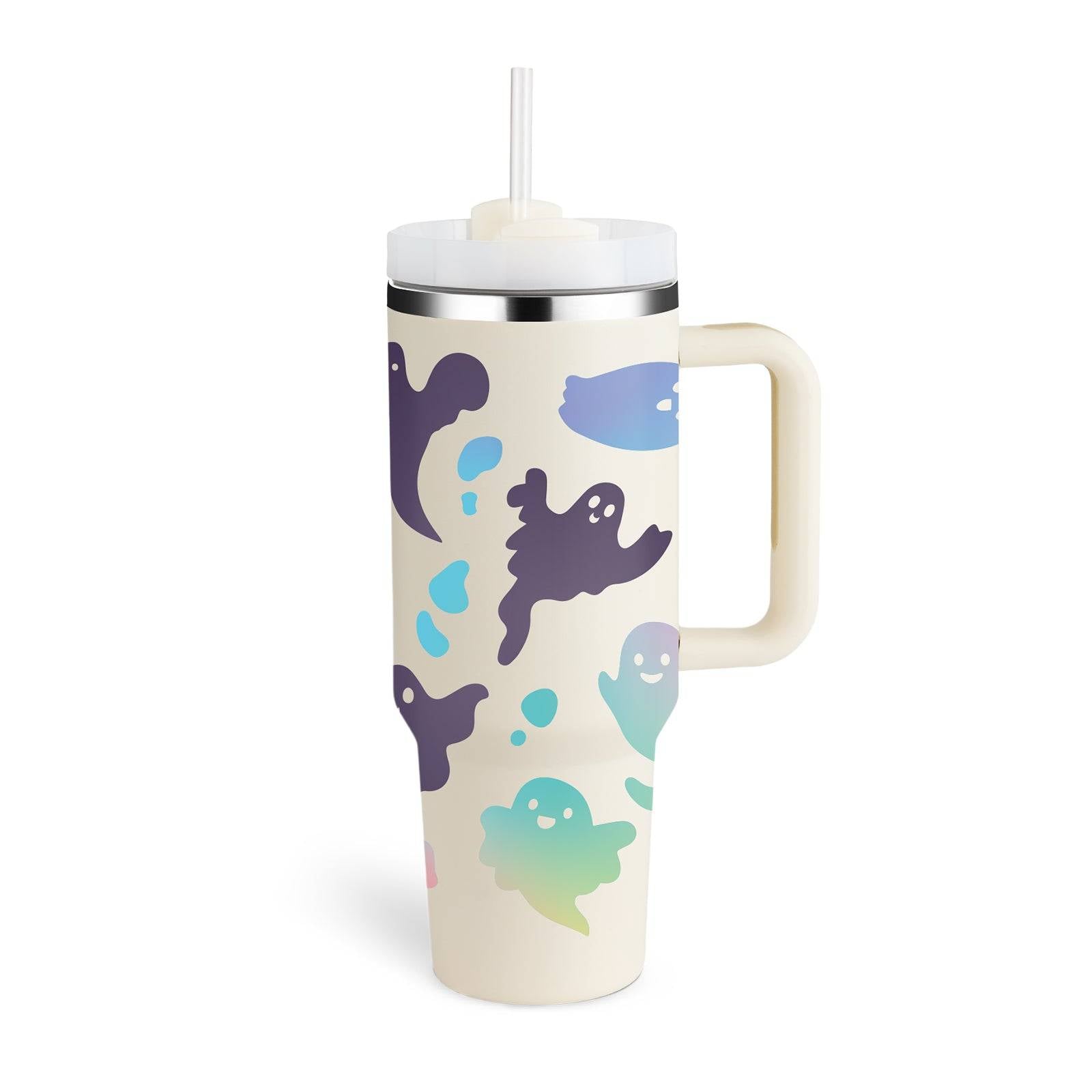 40 oz Insulated Stainless Steel Travel Mug with Handle & Straw (BPA-Free)-29