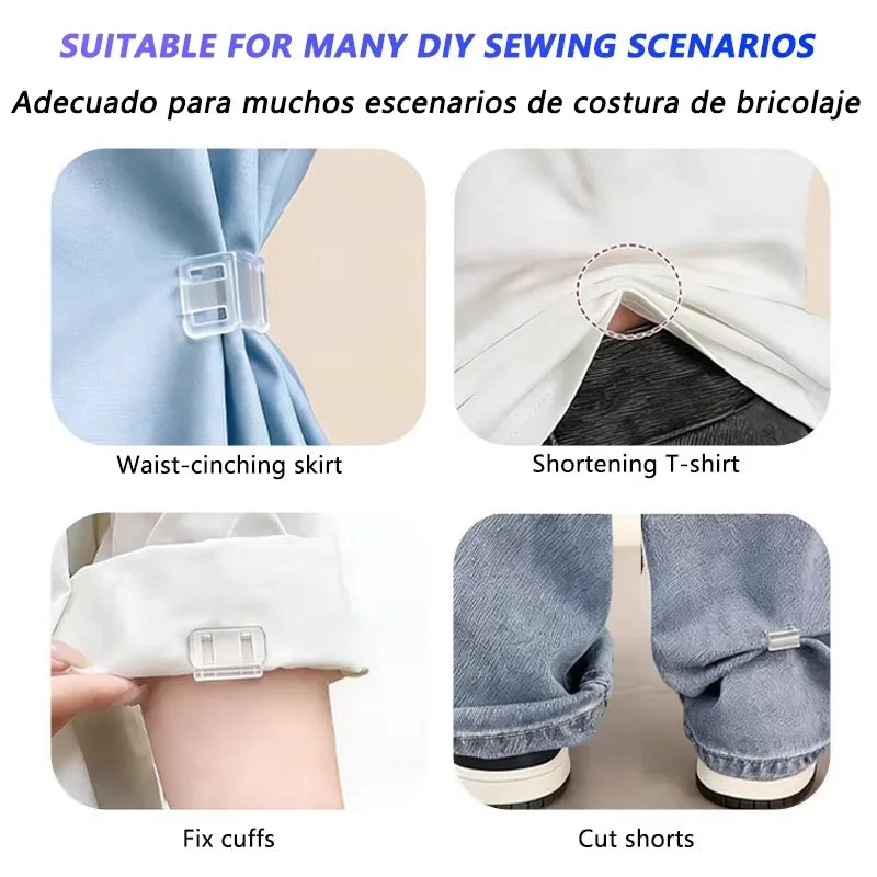 Invisible Pant Leg Adjustment Clips Anti-dragging Trouser Cuff Fastener Adjustable Pants Shortening Buttons Hidden Hem Fix Clips