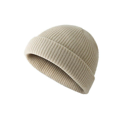Men Women Mini Fisherman Beanie Winter Spring Hat Soft Knitted Docker Skull Cap-8