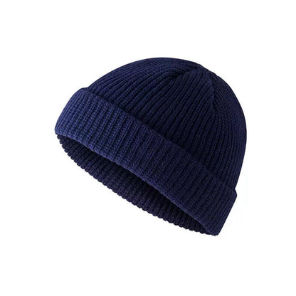 Men Women Mini Fisherman Beanie Winter Spring Hat Soft Knitted Docker Skull Cap-11