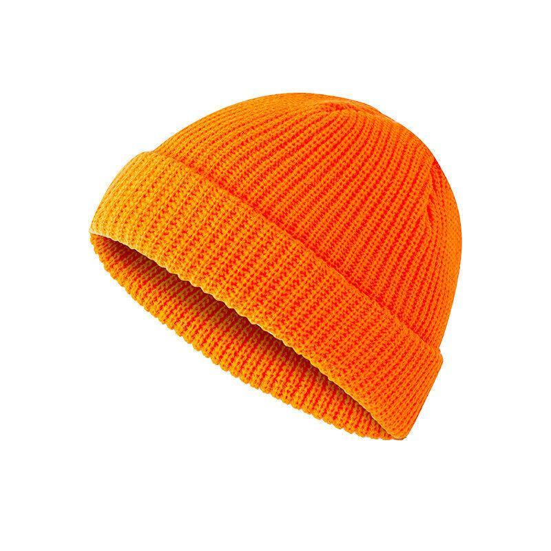 Men Women Mini Fisherman Beanie Winter Spring Hat Soft Knitted Docker Skull Cap-18