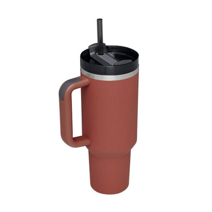 40 oz Insulated Stainless Steel Travel Mug with Handle & Straw (BPA-Free)-12
