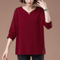 V-neck long sleeved T-shirt for women