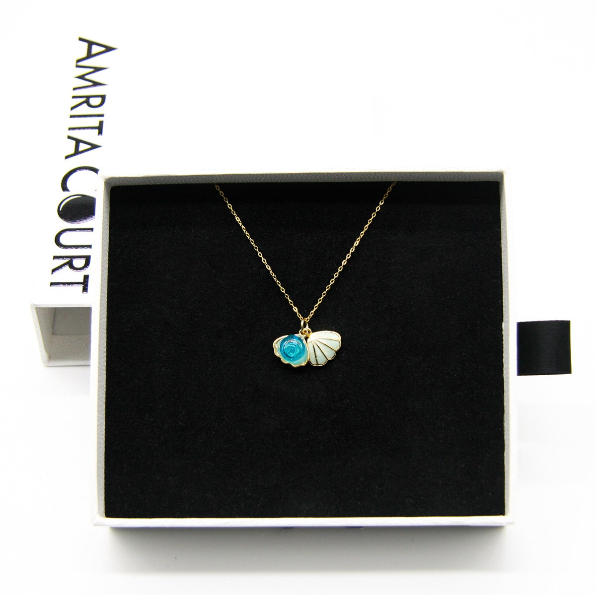 Green Shell Murano Aroma Necklace - Ocean Breeze | Energy & Healing | Diffuse on the go | Sterling Silver Gift