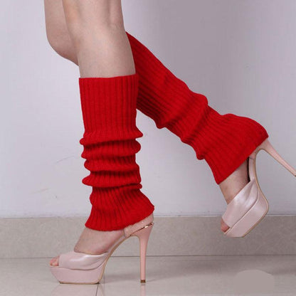 Knitted Leg Warmers Womens Ladies 80s Dance Disco Party Costume Yoga Fitness Socks