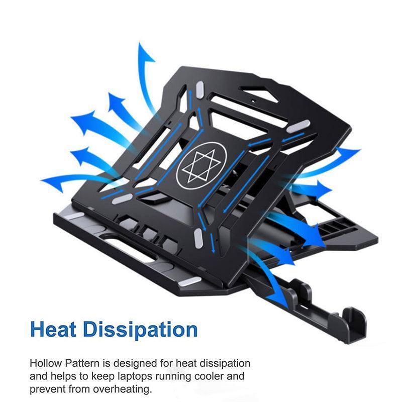 Adjustable Laptop Stand with 360-Degree Base for Desk Riser Home Office Holder-4