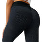 Women Yoga Pants Leggings High Waist Anti Cellulite Butt Lift Gym Fitness Black-3