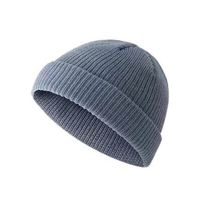 Men Women Mini Fisherman Beanie Winter Spring Hat Soft Knitted Docker Skull Cap-5