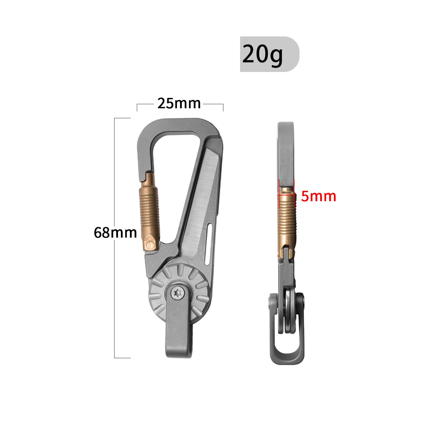 Tactical Multi-Tool Carabiner for Men - Heavy Duty Outdoor Gear Accessory with Bottle Opener & Keychain Hook-4