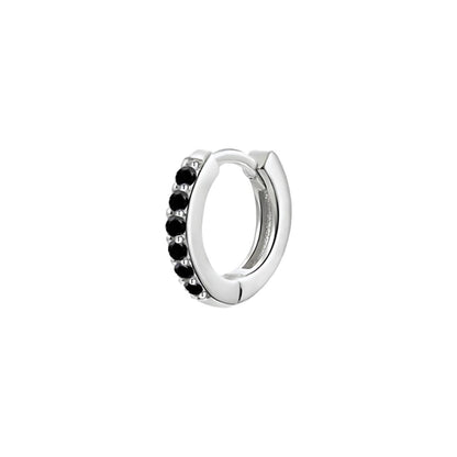 925 Sterling Silver Gold Rings Plated Cubic Crystal Cuff Huggie Hoop Earrings Au