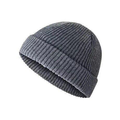 Men Women Mini Fisherman Beanie Winter Spring Hat Soft Knitted Docker Skull Cap-6