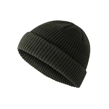 Men Women Mini Fisherman Beanie Winter Spring Hat Soft Knitted Docker Skull Cap-10