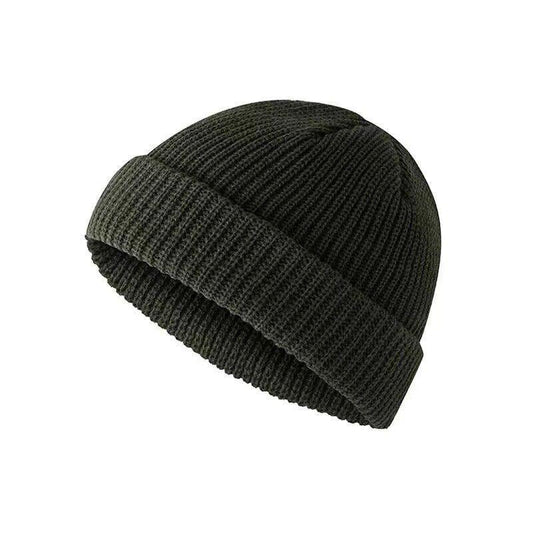 Men Women Mini Fisherman Beanie Winter Spring Hat Soft Knitted Docker Skull Cap-10