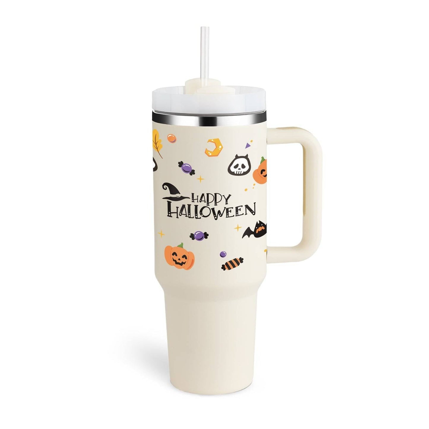 40 oz Insulated Stainless Steel Travel Mug with Handle & Straw (BPA-Free)-28