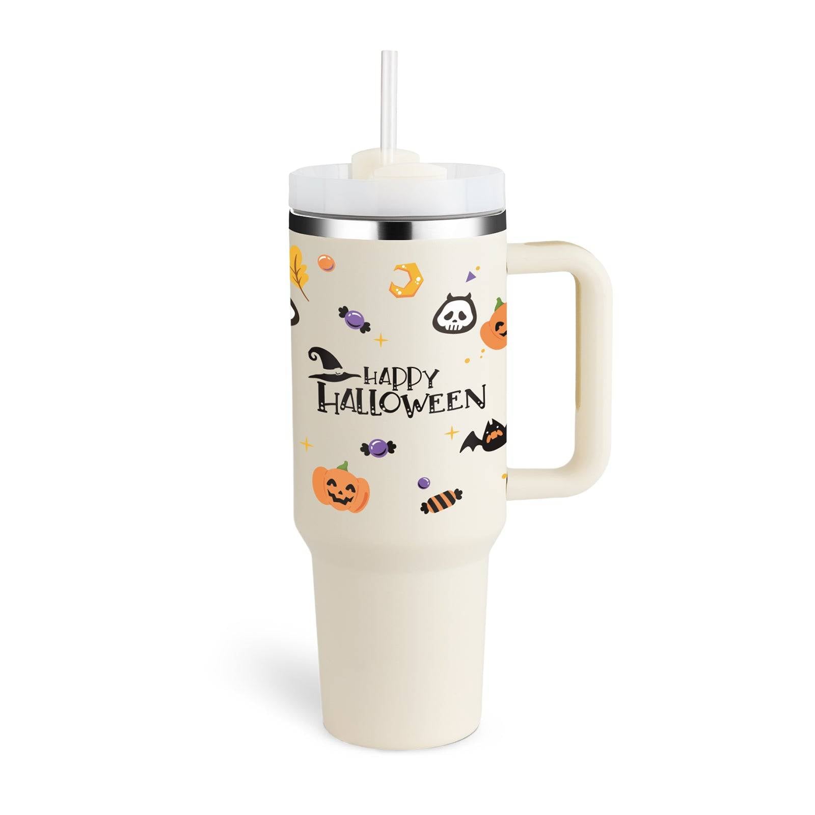 40 oz Insulated Stainless Steel Travel Mug with Handle & Straw (BPA-Free)-28