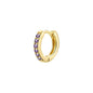 925 Sterling Silver Gold Rings Plated Cubic Crystal Cuff Huggie Hoop Earrings Au