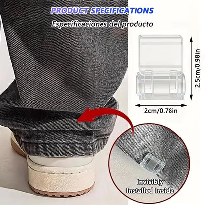Invisible Pant Leg Adjustment Clips Anti-dragging Trouser Cuff Fastener Adjustable Pants Shortening Buttons Hidden Hem Fix Clips