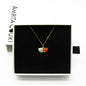 Green Shell Murano Aroma Necklace - Sunset Coral | Energy & Healing | Diffuse on the go | Sterling Silver